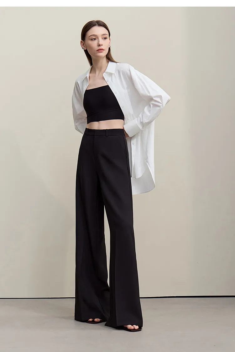 Amii Women Pants 2026 Summer Loose Casual Wide Leg Trousers Soft Drape Fabric Office Commute Elegant Long Clothes Women 12621076