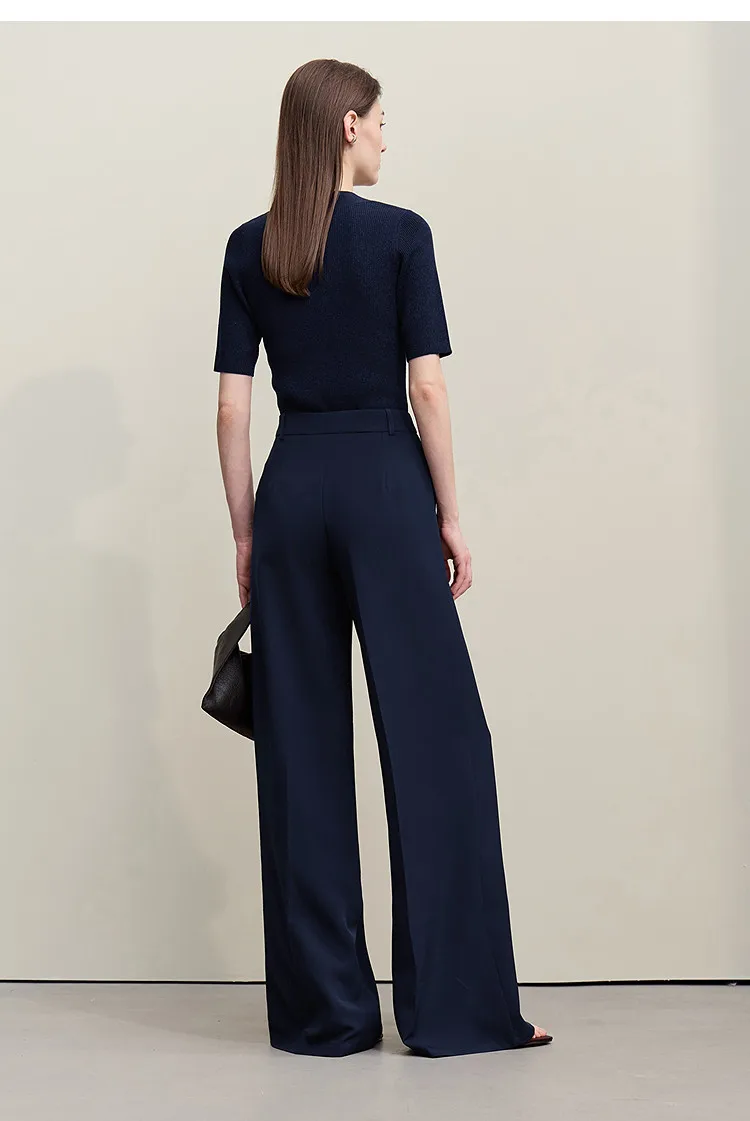 Amii Women Pants 2026 Summer Loose Casual Wide Leg Trousers Soft Drape Fabric Office Commute Elegant Long Clothes Women 12621076