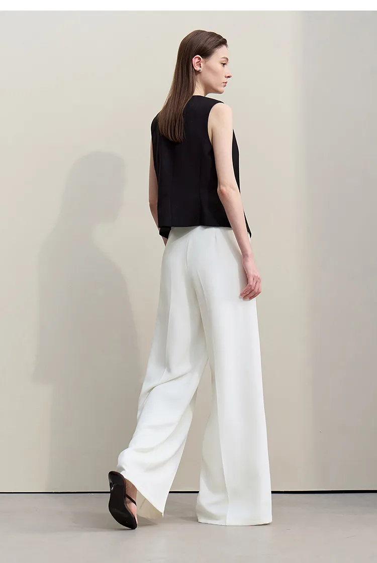 Amii Women Pants 2026 Summer Loose Casual Wide Leg Trousers Soft Drape Fabric Office Commute Elegant Long Clothes Women 12621076