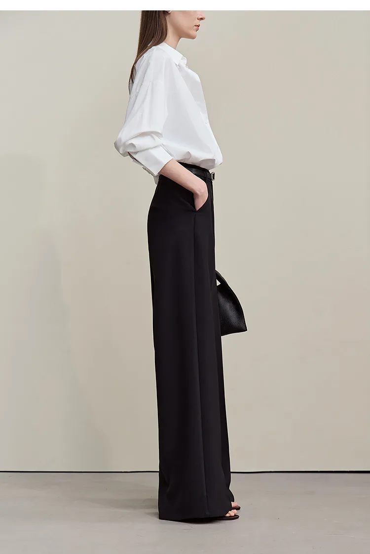 Amii Women Pants 2026 Summer Loose Casual Wide Leg Trousers Soft Drape Fabric Office Commute Elegant Long Clothes Women 12621076