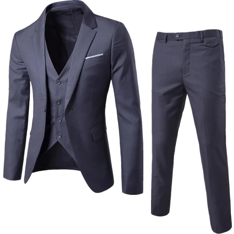 Mens Wedding Two Piece Suit Groom Best Man Slim Casual Dress