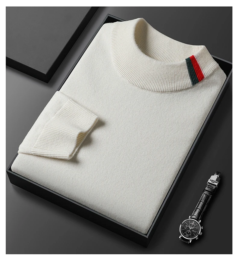 Fashion personality jacquard knitted sweater luxury brand designer new casual soft lightweight comfort men's round neck pullover