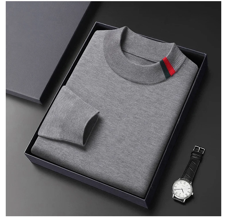 Fashion personality jacquard knitted sweater luxury brand designer new casual soft lightweight comfort men's round neck pullover