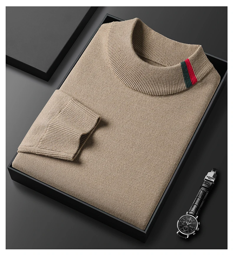 Fashion personality jacquard knitted sweater luxury brand designer new casual soft lightweight comfort men's round neck pullover