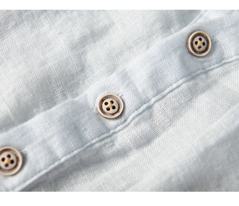 Summer Summer Vintage 100% Linen Short Sleeve T-Shirt for Men Breathable Thin Solid Color Slim Tops BL888
