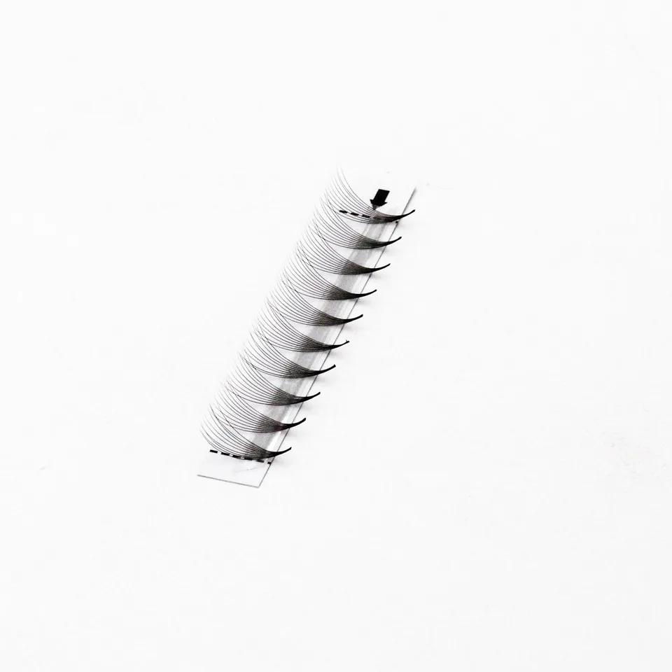 AGUUD 10 Trays/Lot Korea Premade Russian Volume Lashes Super Fans Needle Pointy Stem Narrow Base Promade Fans Eyelash Extensions