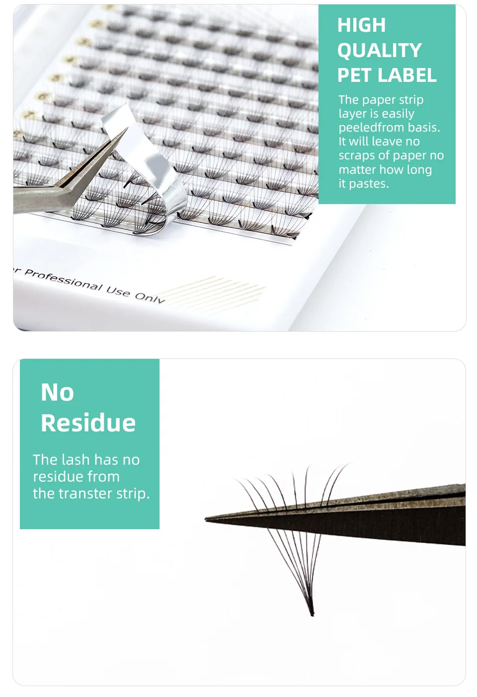 AGUUD 10 Trays/Lot Korea Premade Russian Volume Lashes Super Fans Needle Pointy Stem Narrow Base Promade Fans Eyelash Extensions
