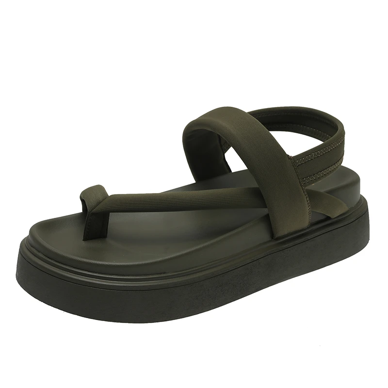 Summer New Women's Sandals Outer Wear Fashion Casual Slip Toe Thick Soled Roman Platform Sandalias Designer Slides Shoes