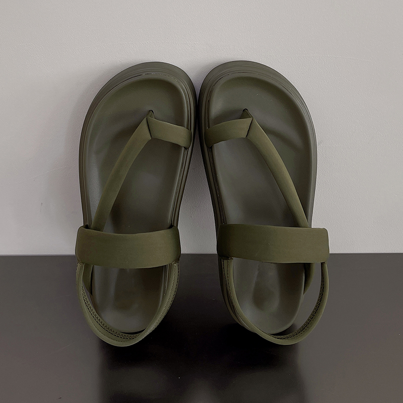 Summer New Women's Sandals Outer Wear Fashion Casual Slip Toe Thick Soled Roman Platform Sandalias Designer Slides Shoes