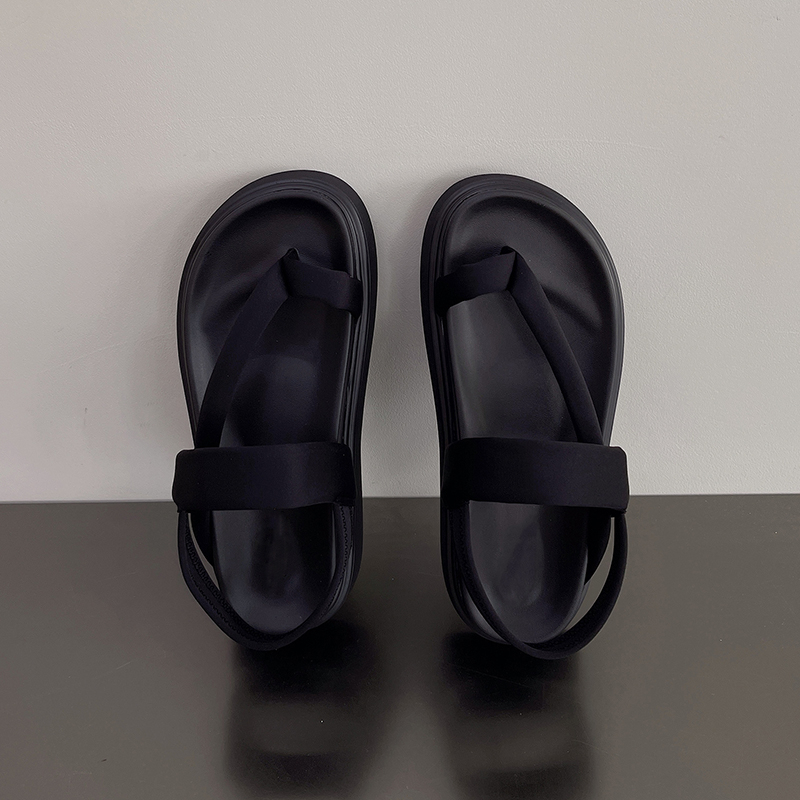 Summer New Women's Sandals Outer Wear Fashion Casual Slip Toe Thick Soled Roman Platform Sandalias Designer Slides Shoes