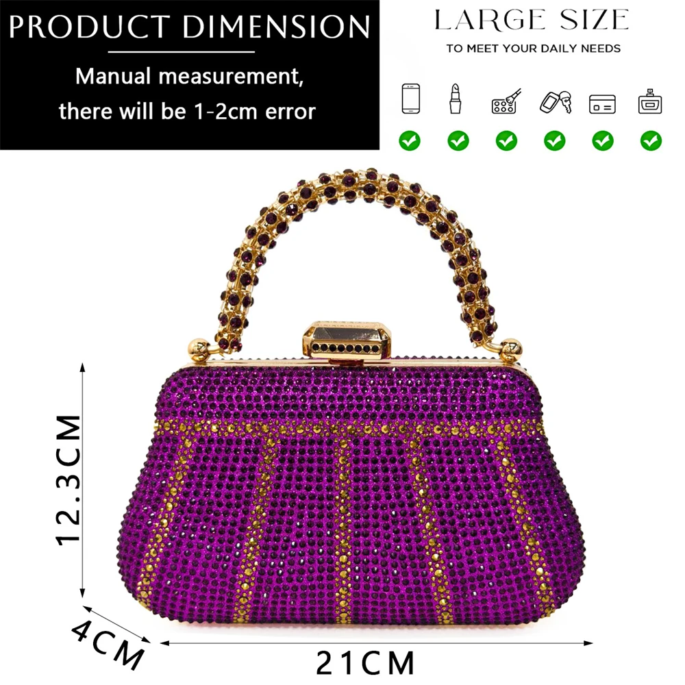 Venus Chan Black Hollow Design With Pointed Shoes And Fashion Three-Dimensional Bag Cozy Rhinestones Are Suitable For Parties