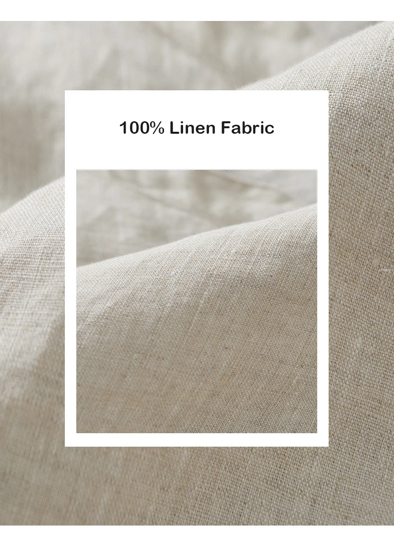 L998 100% Linen Premium T-shirts Men's Summer Fashion Chinese Style Vintage Solid Color Short Sleeve Tees Simple Breathable Tops