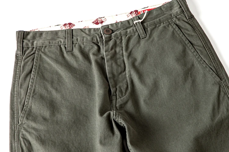 100% Cotton Dense Heavyweight Men Pants Retro American Casual Tough Guys Slim Straight Workwear Trousers Spring High Quality