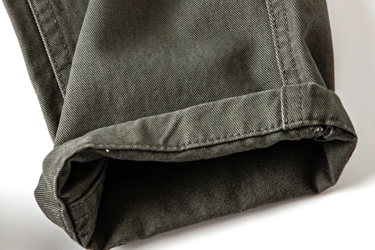 100% Cotton Dense Heavyweight Men Pants Retro American Casual Tough Guys Slim Straight Workwear Trousers Spring High Quality