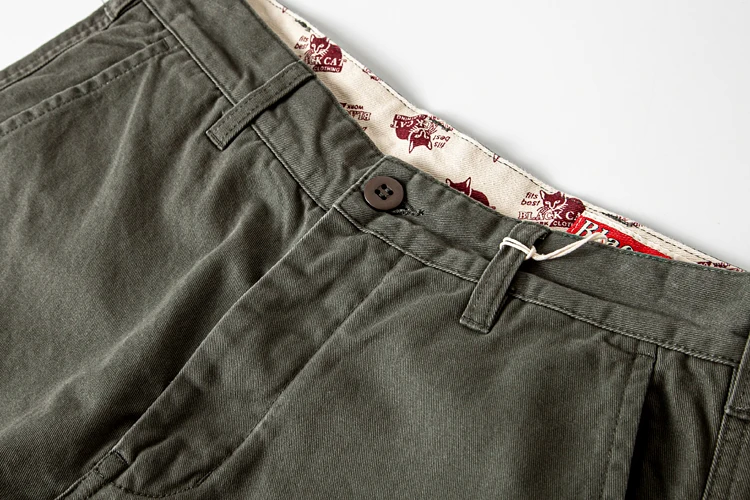 100% Cotton Dense Heavyweight Men Pants Retro American Casual Tough Guys Slim Straight Workwear Trousers Spring High Quality