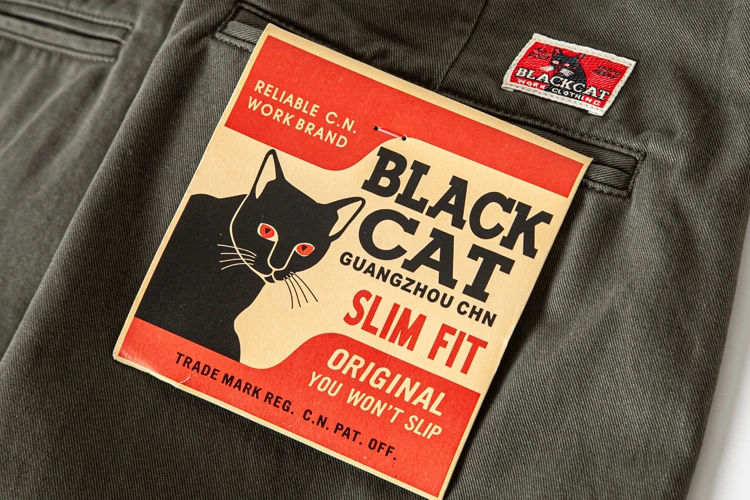 100% Cotton Dense Heavyweight Men Pants Retro American Casual Tough Guys Slim Straight Workwear Trousers Spring High Quality