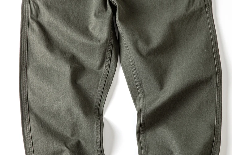 100% Cotton Dense Heavyweight Men Pants Retro American Casual Tough Guys Slim Straight Workwear Trousers Spring High Quality