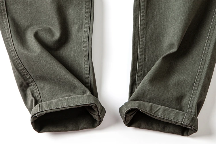 100% Cotton Dense Heavyweight Men Pants Retro American Casual Tough Guys Slim Straight Workwear Trousers Spring High Quality