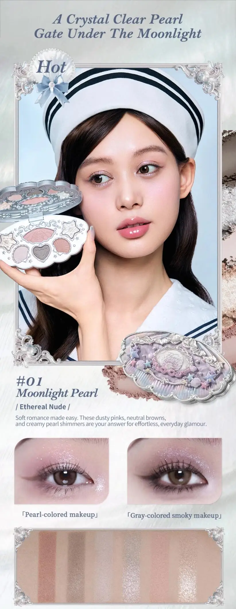 Little Angel Flower Knows Eyeshadow Palette Eye Glitter Make Up Palette Long Lasting 9 Color Eye Shadow For Girl And Women
