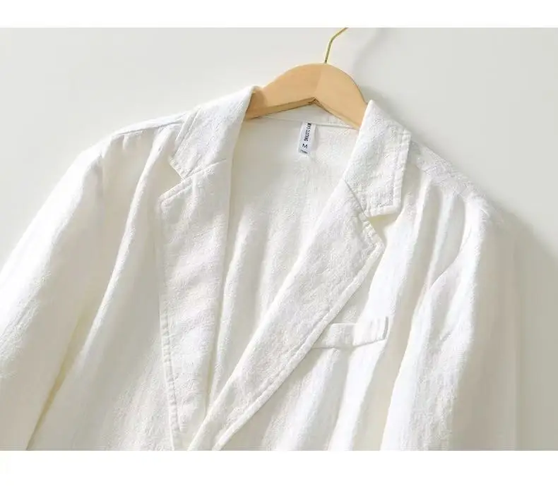 2025 Spring/Summer New Men's 100% Linen Suit Thin, Breathable and Comfortable Business and Leisure Small Suit Coat