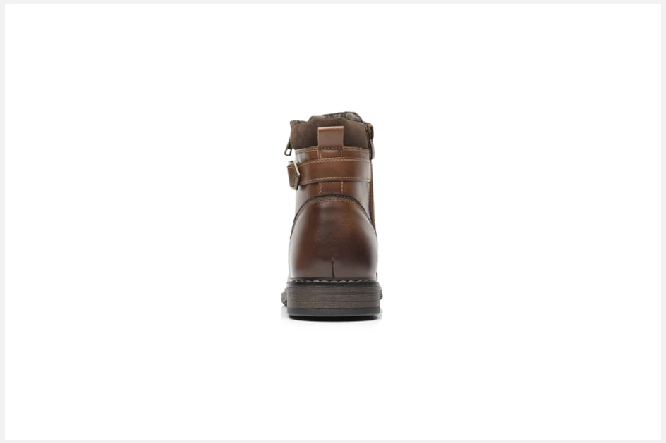 BHKH Men's Boots Winter Fashion Botines Zip Lace-Up Ankle Boots Vintage Business Dress Shoes Leather Casual Shoes for Men