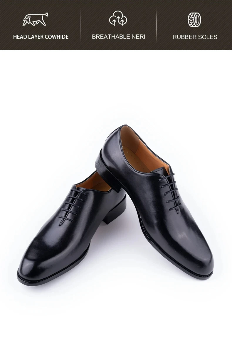 Successful Men's Leather Shoes High Quality Handmade Oxford Casual Business Office Work Shoes For Gentalman Lace Up Comfortable