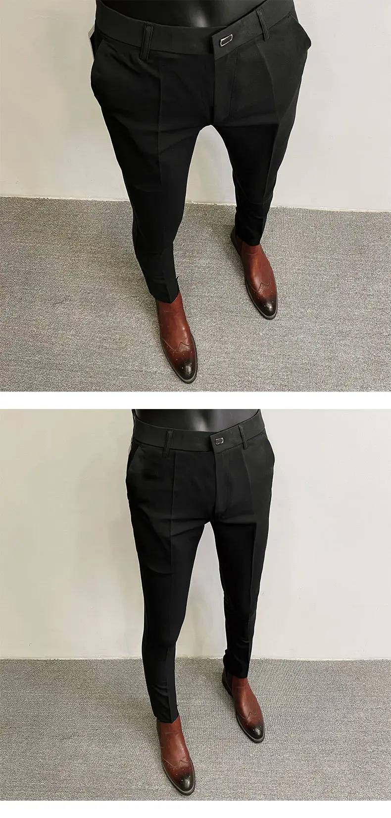 Men Suit Pants Dress Pantalone Hombre Stretch Slim Formal Trousers Calça Masculina Solid Color Casual Pants Fashion Men Clothing