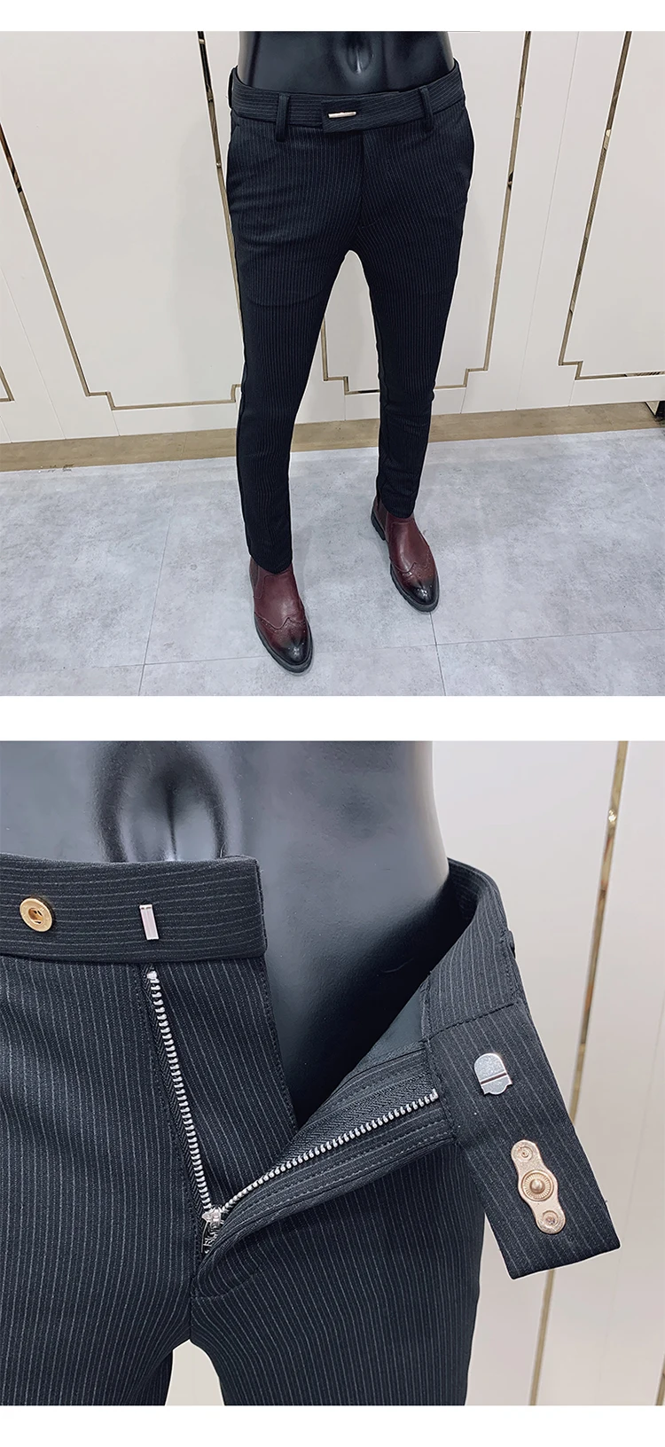Men Suit Pants Dress Pantalone Hombre Stretch Slim Formal Trousers Calça Masculina Solid Color Casual Pants Fashion Men Clothing