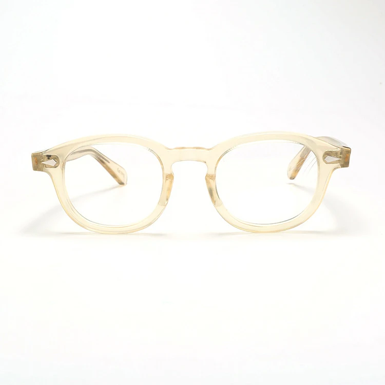 Vintage Acetate Glasses Frame Men Round Prescription Myopia Optical Eyeglasses Women 2022 New Retro Luxury Spectacles Eyewear