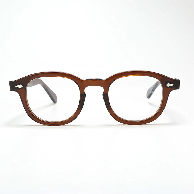 Vintage Acetate Glasses Frame Men Round Prescription Myopia Optical Eyeglasses Women 2022 New Retro Luxury Spectacles Eyewear