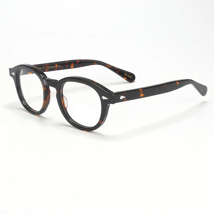 Vintage Acetate Glasses Frame Men Round Prescription Myopia Optical Eyeglasses Women 2022 New Retro Luxury Spectacles Eyewear