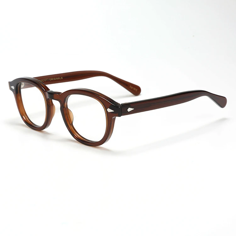 Vintage Acetate Glasses Frame Men Round Prescription Myopia Optical Eyeglasses Women 2022 New Retro Luxury Spectacles Eyewear