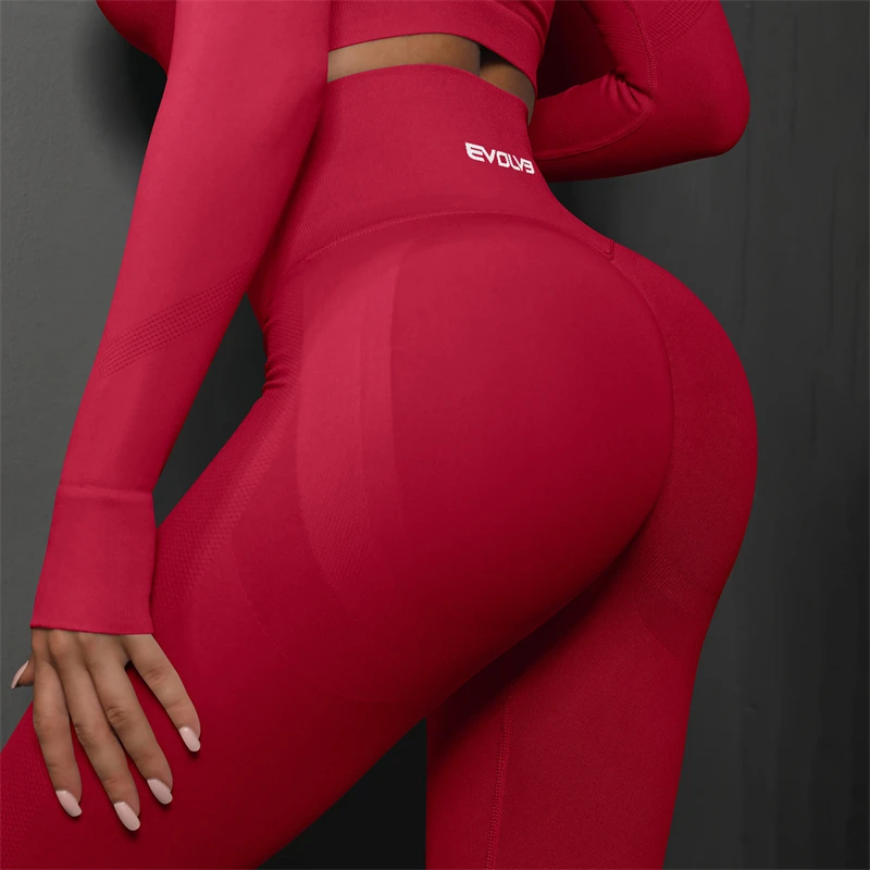 EVOLVE Women Scrunch Seamless Leggings Seamless Peach Hip Training Yoga Pants Women's Sports Running Buttocks Body Fitness Pants