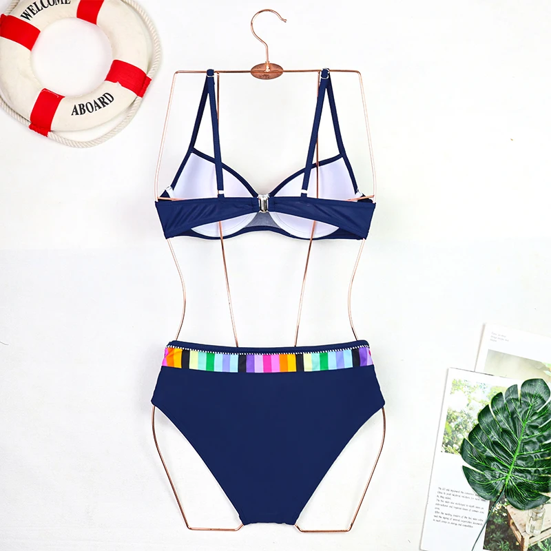 2024 New Women Swimsuit Sexy Women High Waist Bikini Swimwear Female Two Piece Beachwear Printed Bikinis Set Bathing Suit