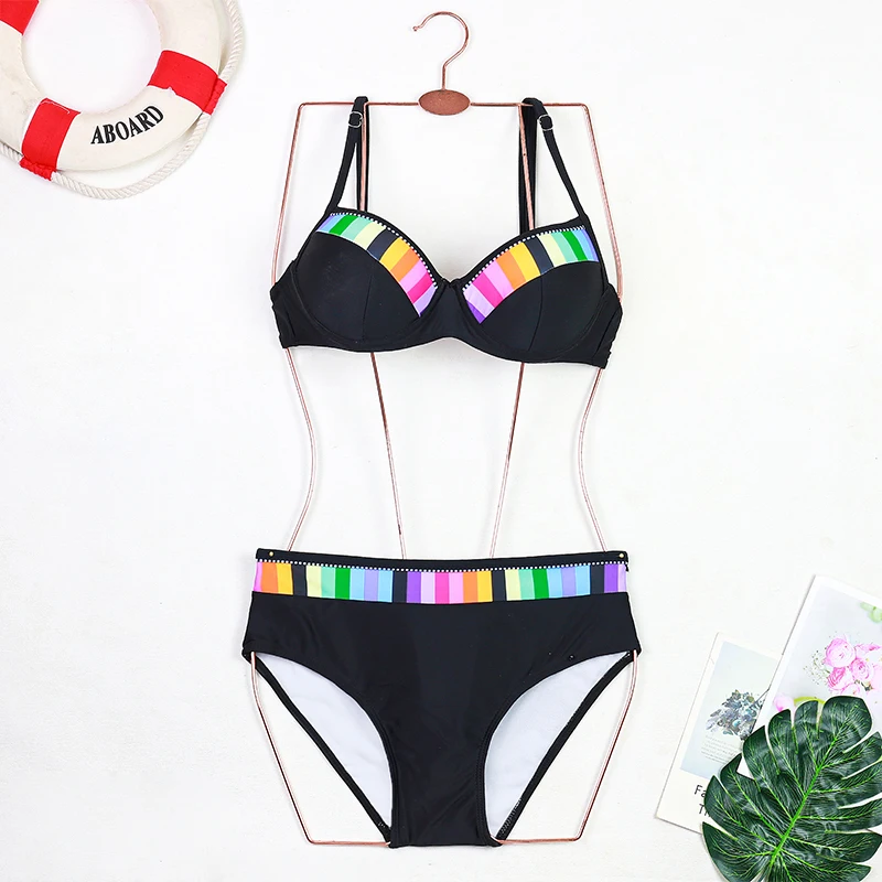 2024 New Women Swimsuit Sexy Women High Waist Bikini Swimwear Female Two Piece Beachwear Printed Bikinis Set Bathing Suit