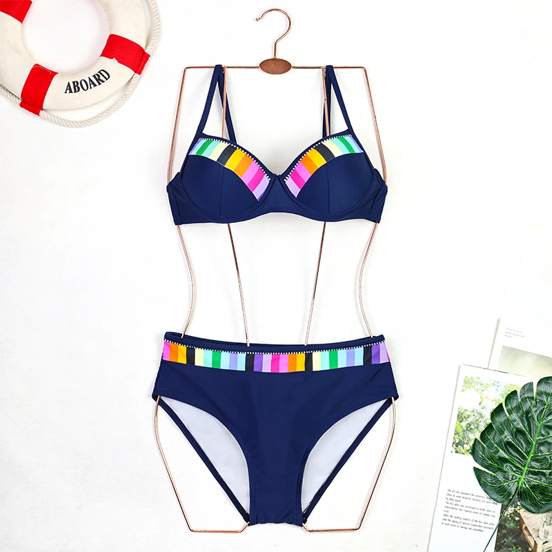 2024 New Women Swimsuit Sexy Women High Waist Bikini Swimwear Female Two Piece Beachwear Printed Bikinis Set Bathing Suit