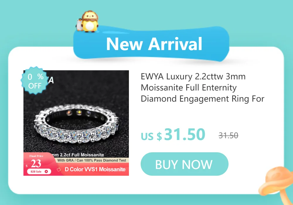 EWYA Pear Cut 1/1.5/3/4/5CT D Color Moissanite Pendant Necklace for Women Men 925 Silver Waterdrop Solitaire Diamond Neck Chain