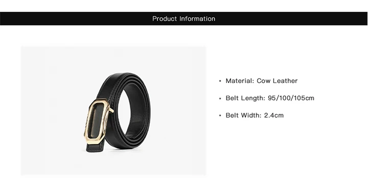 BEAUTODAY Casual Belts Women Genuine Cow Leather Metal Square Buckle Luxury Waistband Female Accessories Handmade 91112