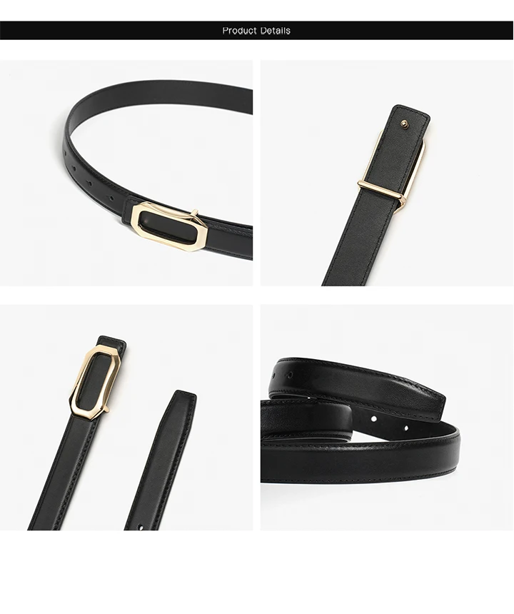 BEAUTODAY Casual Belts Women Genuine Cow Leather Metal Square Buckle Luxury Waistband Female Accessories Handmade 91112