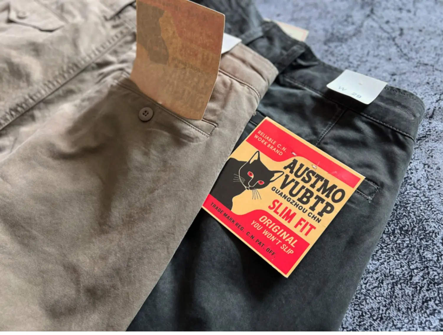 Amekaji Heavyweight Pure Cotton Twill Reinforced Work Pants Loose Tapered Straight-leg Basic Solid Color Casual Trousers for Men