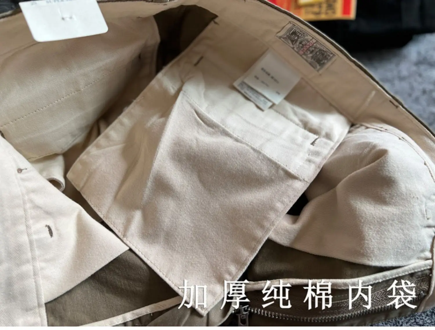 Amekaji Heavyweight Pure Cotton Twill Reinforced Work Pants Loose Tapered Straight-leg Basic Solid Color Casual Trousers for Men