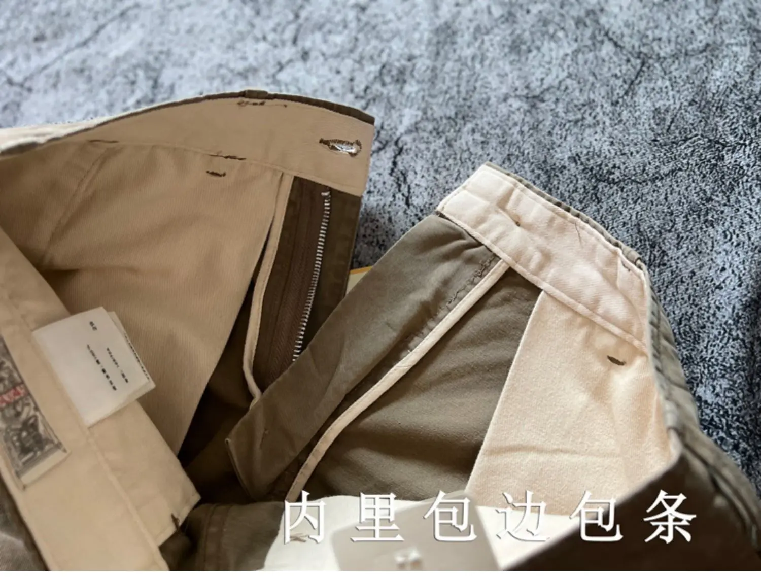 Amekaji Heavyweight Pure Cotton Twill Reinforced Work Pants Loose Tapered Straight-leg Basic Solid Color Casual Trousers for Men