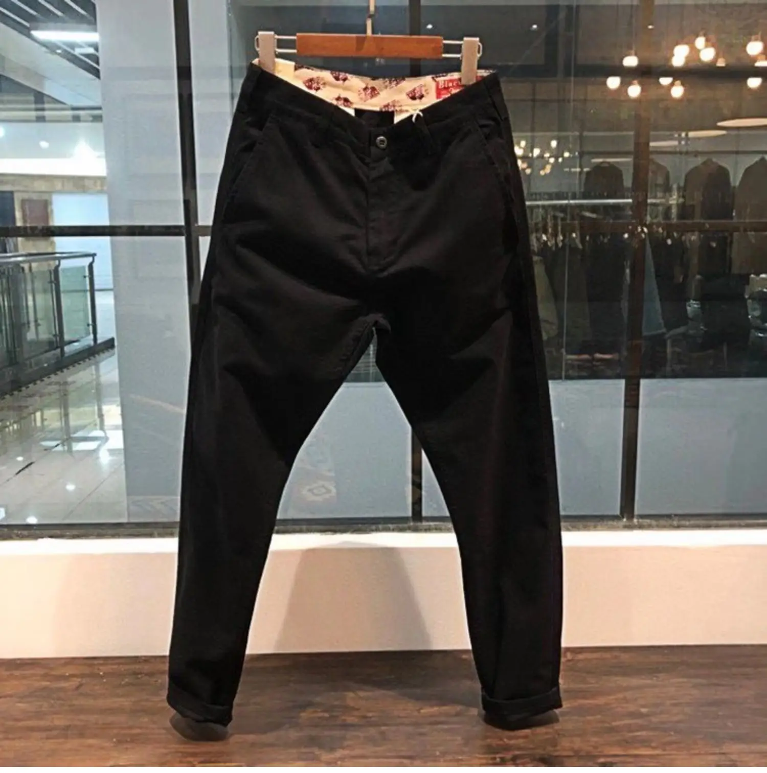 Amekaji Heavyweight Pure Cotton Twill Reinforced Work Pants Loose Tapered Straight-leg Basic Solid Color Casual Trousers for Men