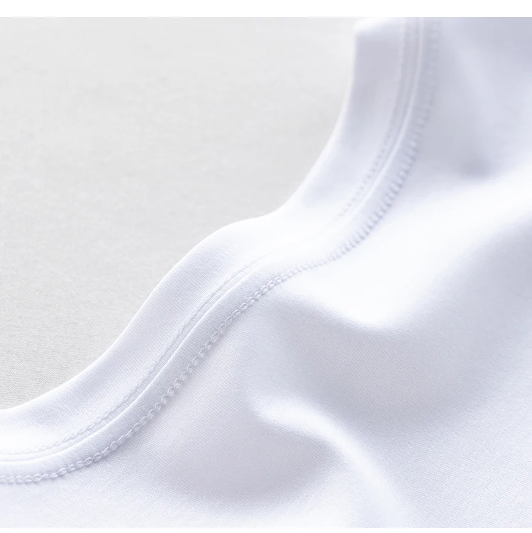 Men's High-end Fabric Silk Mercerized Cotton T-shirt Crew Neck Luxury Tee Short Sleeve Silky Feeling Summer Wear Vacation V-neck
