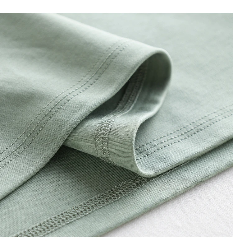 Men's High-end Fabric Silk Mercerized Cotton T-shirt Crew Neck Luxury Tee Short Sleeve Silky Feeling Summer Wear Vacation V-neck