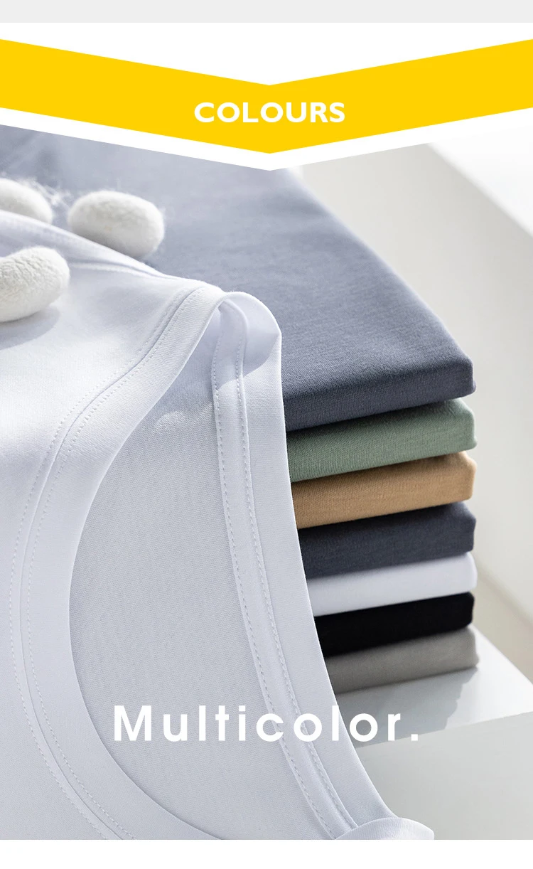 Men's High-end Fabric Silk Mercerized Cotton T-shirt Crew Neck Luxury Tee Short Sleeve Silky Feeling Summer Wear Vacation V-neck
