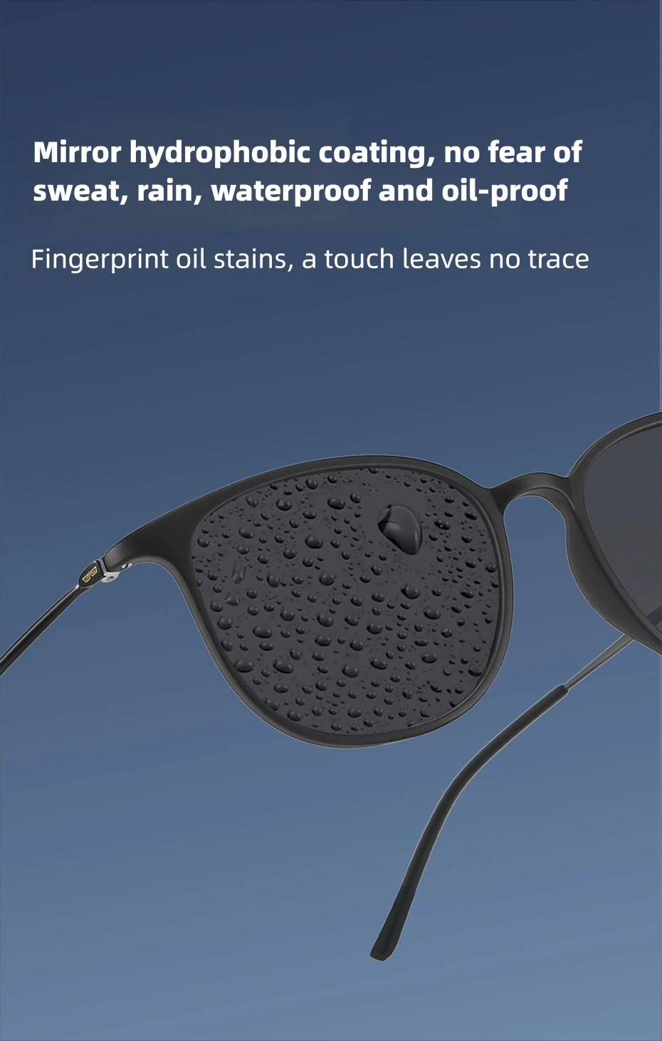 CAPONI Oval Men's Sunglasses Photochromic Polarized Sun Glasses For Men Protect UV Ray Super Light Small Size Eye Glasses BS520