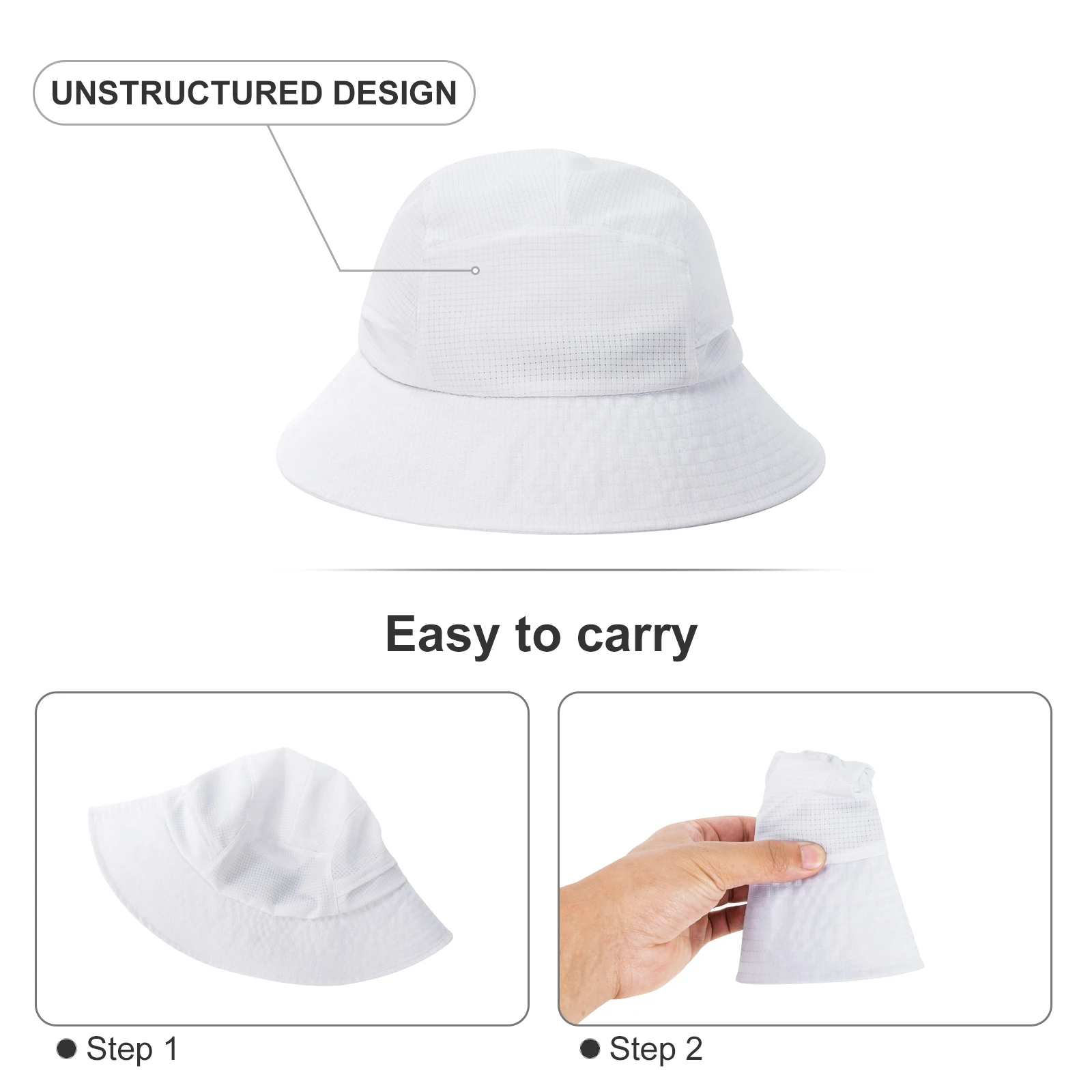VOBOOM Women Unstructured Sun Protection Breathable Bucket Hat Lightweight Outdoor Cap Packable Spring Summer Beach Travel Hat