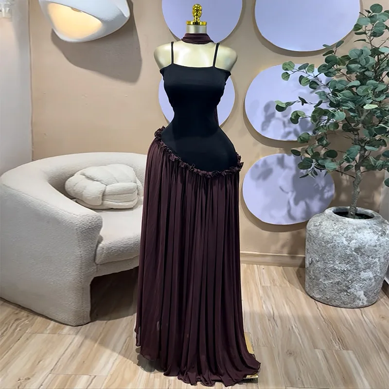 Long Dress Women Sling Dresses A Line Vestidos Y2k Streetwear Sleeveless High Waist Slim Fit Elegant Party Night Work 2026