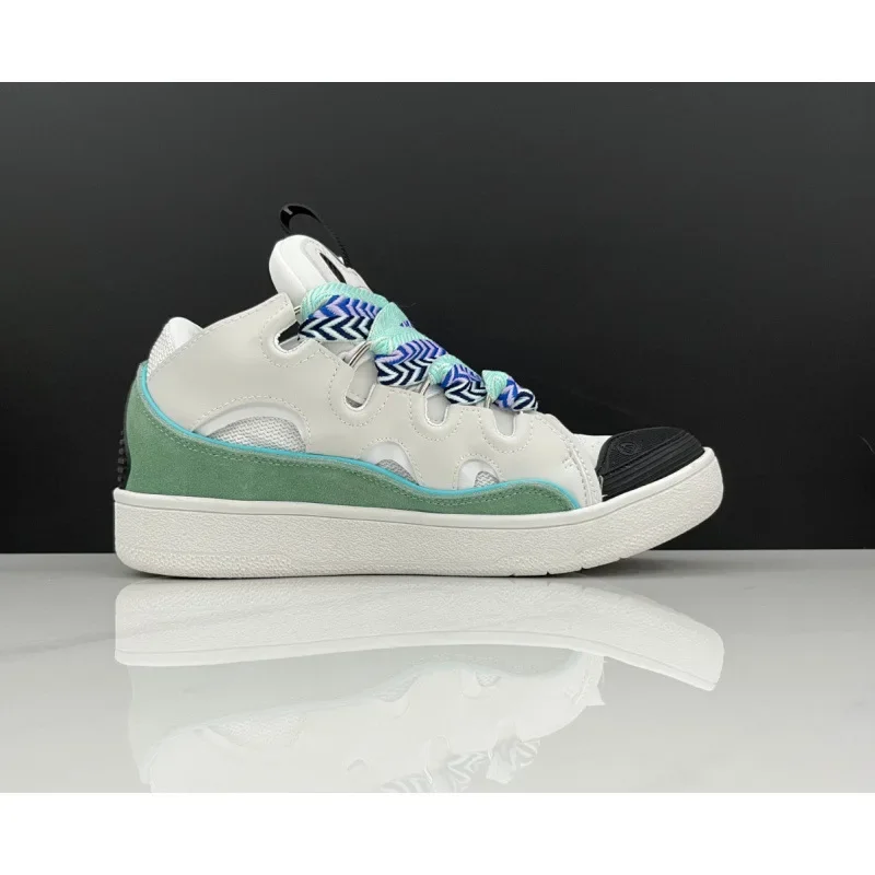 Men's and Women's Leather Splicing Lace Up Sports and Leisure Shoes, Retro Board Shoes, New Dad Shoes